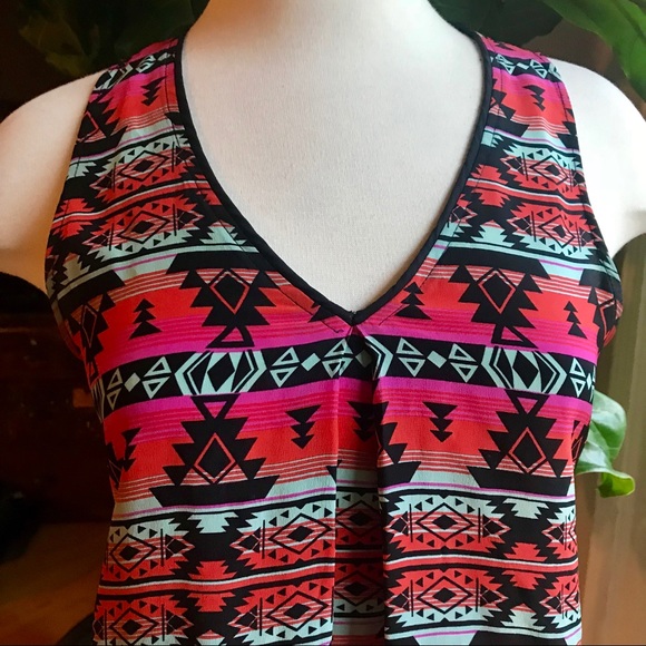 Navajo print silk top by Greylin in size Small - Picture 4 of 6